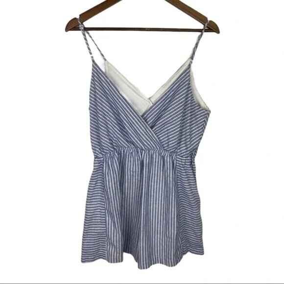 Purple Snow Striped Romper w/ Belt - Picture 3 of 6